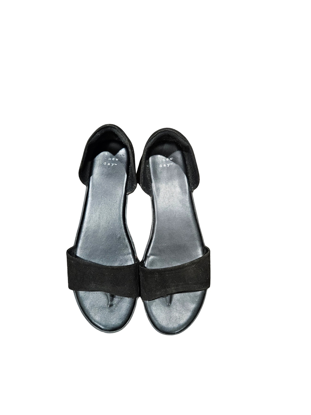 a new day Black D'Orsay Open-Toe Flat Sandals
